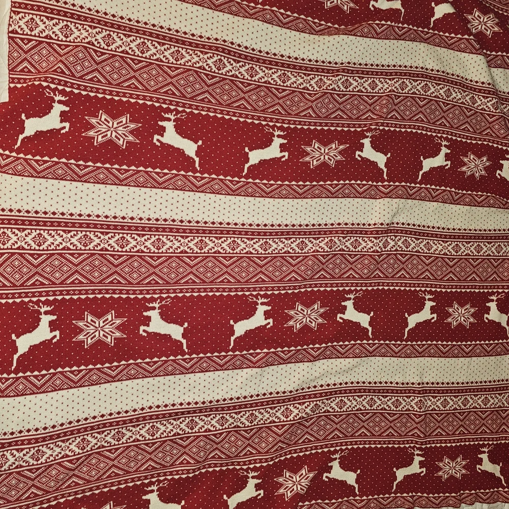 Festive Red and White Holiday Blanket